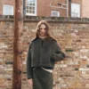 Wolljacke mit Hahnentrittmuster Wolljacke mit Hahnentrittmuster