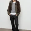 Wolljacke mit Hahnentrittmuster Wolljacke mit Hahnentrittmuster