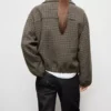 Wolljacke mit Hahnentrittmuster Wolljacke mit Hahnentrittmuster