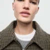 Wolljacke mit Hahnentrittmuster Wolljacke mit Hahnentrittmuster