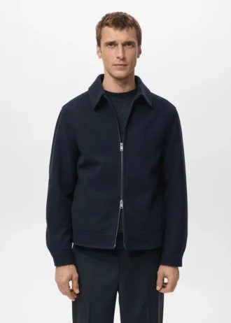 Wolljacke mit Reißverschluss
