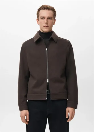 Wolljacke mit Reißverschluss