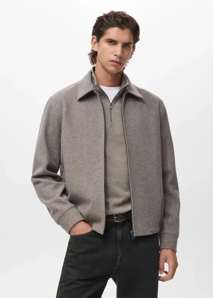 Wolljacke mit Reißverschluss Wolljacke mit Reißverschluss