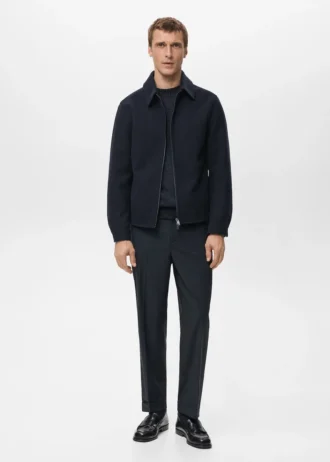 Wolljacke mit Reißverschluss