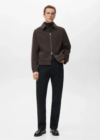 Wolljacke mit Reißverschluss