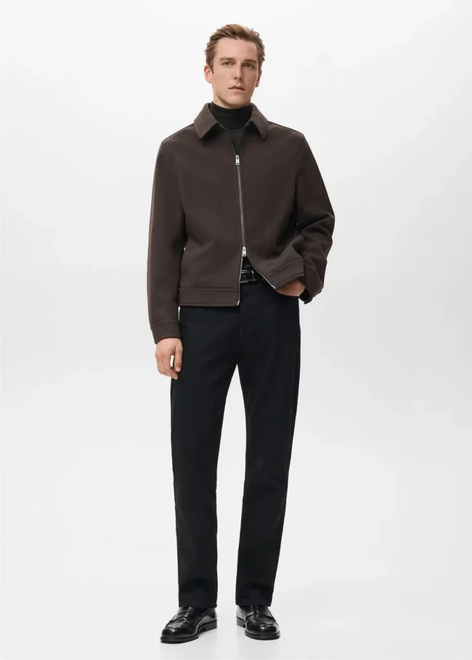 Wolljacke mit Reißverschluss