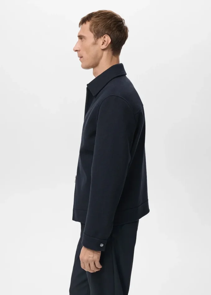 Wolljacke mit Reißverschluss