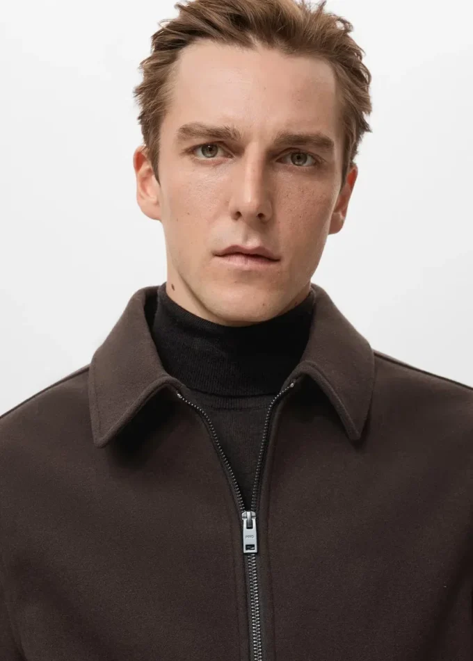 Wolljacke mit Reißverschluss