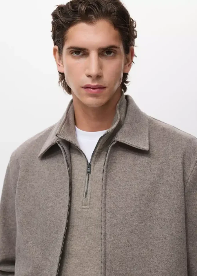 Wolljacke mit Reißverschluss Wolljacke mit Reißverschluss