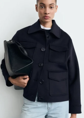 Wolljacke mit Taschen