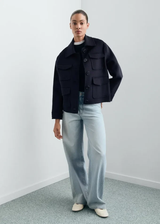 Wolljacke mit Taschen