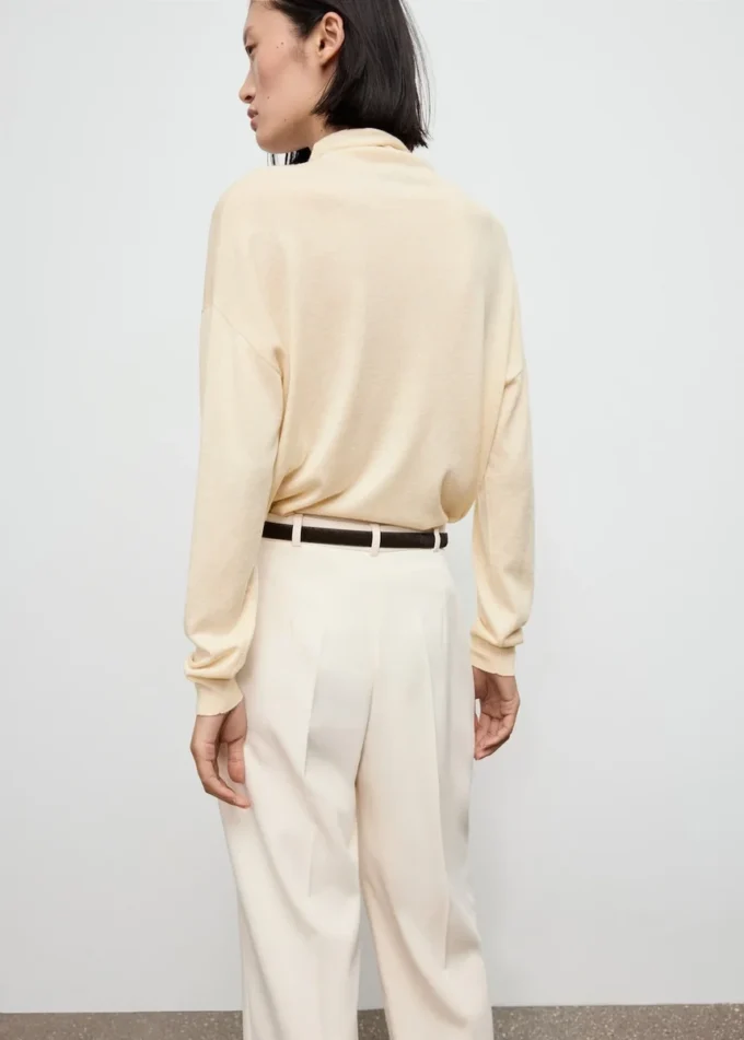 Zopfmuster-Rollkragenpullover