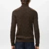 Zopfmuster-Rollkragenpullover