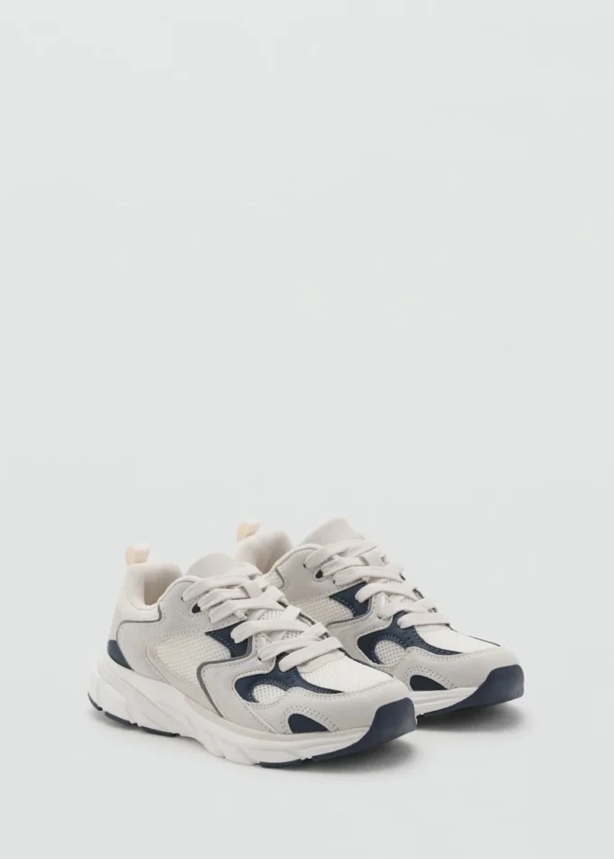 Zweifarbige Schnür-Sneaker Zweifarbige Schnür-Sneaker