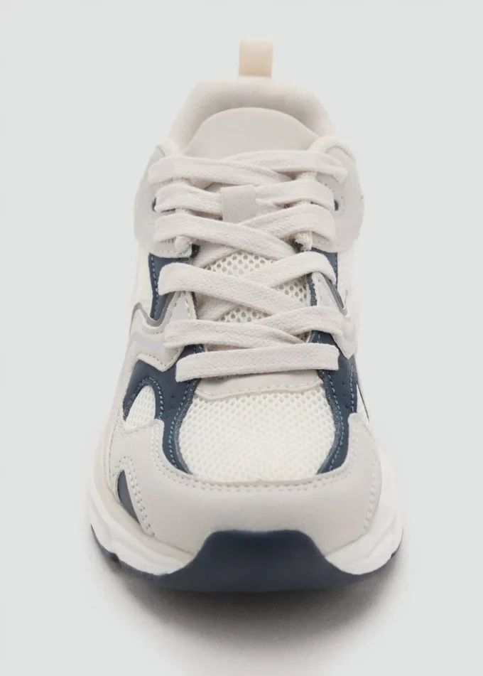 Zweifarbige Schnür-Sneaker Zweifarbige Schnür-Sneaker