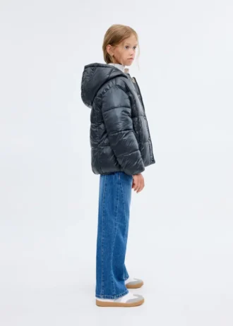 Zweifarbiger Anorak mit Kapuze