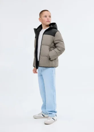 Zweifarbiger Steppanorak Zweifarbiger Steppanorak