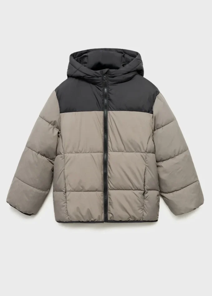 Zweifarbiger Steppanorak Zweifarbiger Steppanorak