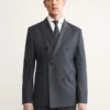 Zweireihige Jacke aus 100 % Wollflanell Zweireihige Jacke aus 100 % Wollflanell