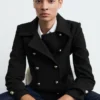 Zweireihige Jacke mit Revers