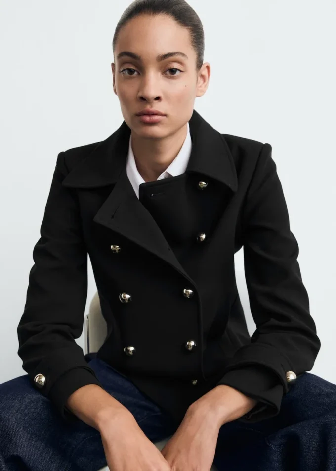 Zweireihige Jacke mit Revers