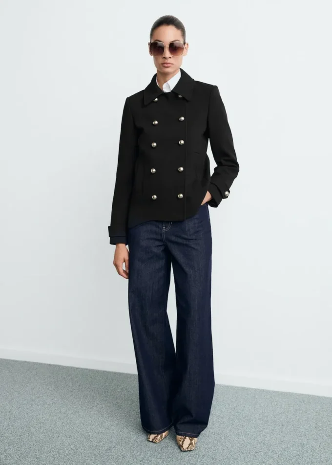 Zweireihige Jacke mit Revers