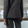 Zweireihige Karo-Anzugjacke Zweireihige Karo-Anzugjacke