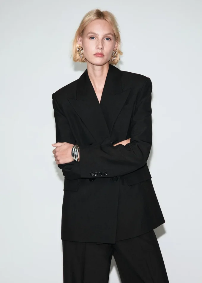 Zweireihiger Blazer aus Wollmischung Zweireihiger Blazer aus Wollmischung