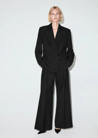 Zweireihiger Blazer aus Wollmischung