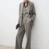 Zweireihiger Blazer aus Wollmischung