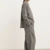 Zweiteiliger Baumwollpyjama mit Gingham-Karomuster Zweiteiliger Baumwollpyjama mit Gingham-Karomuster